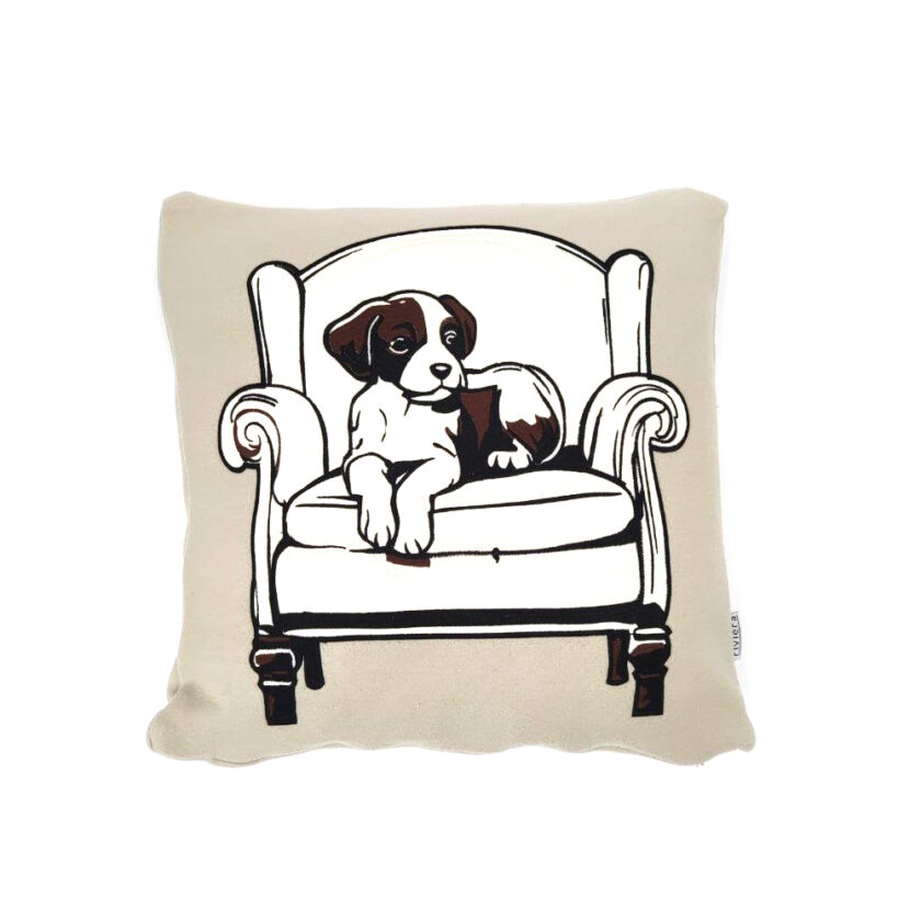 Cuscino decorativo Doggy Regina tortora