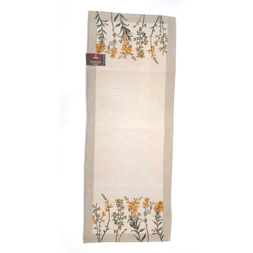 Runner tavolo gobelin jacquard rettangolare Mimosa 140x45 cm